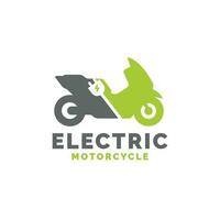 électrique moto logo conception vecteur