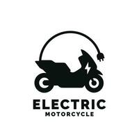 électrique moto logo conception vecteur