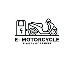 électrique moto logo conception vecteur