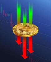marché de trading bitcoin pour les crypto-monnaies vecteur