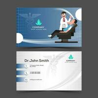 professionnel et designer affaires carte ensemble ou visite carte pour médecins. vecteur