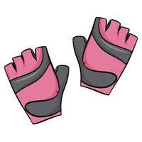 illustration vectorielle de gants de sport rose isolé sur fond blanc vecteur