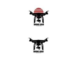 ensemble de drone silhouette logo conception collection vecteur