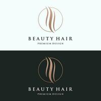 luxe et magnifique cheveux vague abstrait logo design.logo pour entreprise, salon, beauté, coiffeur, se soucier. vecteur