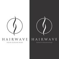 luxe et magnifique cheveux vague abstrait logo design.logo pour entreprise, salon, beauté, coiffeur, se soucier. vecteur