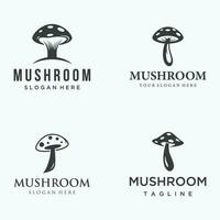 unique biologique champignon ferme Créatif logo modèle conception avec moderne concept.vecteur illustration. vecteur