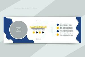 entreprise email Signature modèle ou email bas de page conception pour affaires vecteur