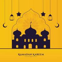 modèle de fond de voeux joyeux ramadan kareem Vecteur gratuit