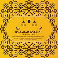 modèle de fond de voeux joyeux ramadan kareem Vecteur gratuit