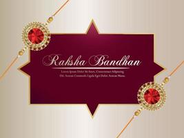 carte de voeux d & # 39; invitation au festival indien raksha bandhan avec rakhi vecteur