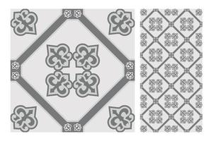 motifs de carreaux vintage design sans couture antique en illustration vectorielle vecteur