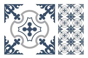 motifs de carreaux vintage design sans couture antique en illustration vectorielle vecteur