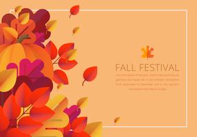 Modèle de bordure colorée du festival d'automne vecteur