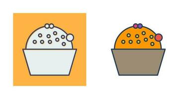 icône de vecteur de gâteau de tasse
