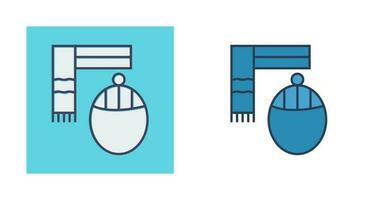 bonnet chaud et icône de vecteur d'écharpe