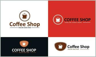 modèle de conception de logo de café vecteur