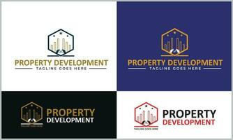 propriété développement entreprise logo conception vecteur