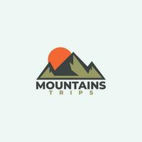 montagnes voyages logo vecteur