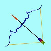 arbalète avec La Flèche dans plat vecteur illustration conception