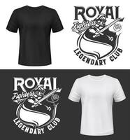 Chevalier dans armure T-shirt imprimer, combattant club emblème vecteur