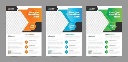 modèle de dépliant médical modèle de disposition de conception de vecteur au format a4