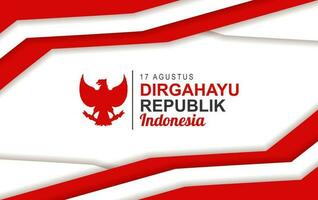 Indonésie indépendance journée 17e août, salutation carte conception bannière vecteur