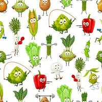 dessin animé des légumes sur aptitude sans couture modèle vecteur