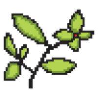 fleur plante feuille pixel art vecteur