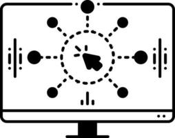 solide icône pour interaction conception vecteur