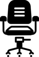 solide icône pour chaise vecteur