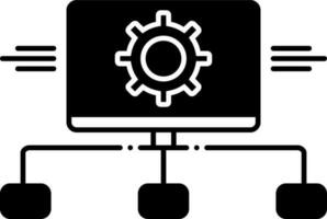 solide icône pour tâche une analyse vecteur