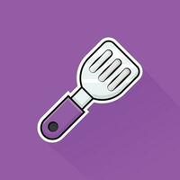 illustration vecteur de violet spatule dans plat conception