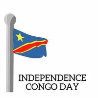vecteur graphique de international indépendance Congo journée pour international indépendance Congo journée fête. plat conception. prospectus conception. juin 30.