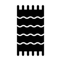 plage serviette vecteur glyphe icône conception