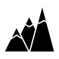montagnes vecteur glyphe icône conception