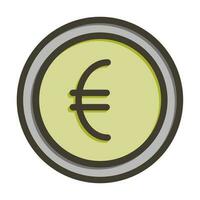 euro vecteur épais ligne rempli couleurs icône conception