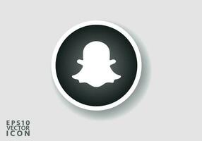 snapchat logo. snapchat social médias icône logotype. snapchat plat icône modèle noir Couleur modifiable. snapchat plat icône symbole vecteur