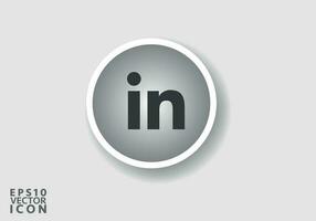 linkedin logo. réaliste social médias icône logotype. linkedin plat icône modèle noir Couleur modifiable. linkedin plat icône symbole vecteur