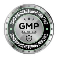 brillant gmp agréé ou bien fabrication entraine toi agréé badge, timbre, icône, joint, étiqueter, étiqueter, emblème pour cbd étiquette pétrole et emballage conception vecteur illustration