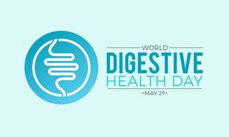 vecteur illustration de monde digestif santé journée sur 29e peut. estomac santé conscience campagne bannière.