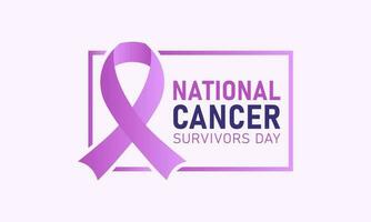 nationale cancer survivants journée est observé chaque année sur premier dimanche dans juin. vecteur modèle pour bannière, salutation carte, affiche avec Contexte. vecteur illustration.