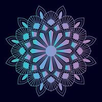 circulaire modèle dans forme de mandala avec lotus fleur pour henné, Mehndi, tatouage, décoration. décoratif ornement dans ethnique Oriental style. contour griffonnage main dessiner vecteur illustration.