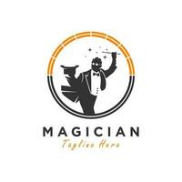 magicien vecteur illustration logo conception