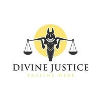 Dieu de Justice anubis illustration logo vecteur