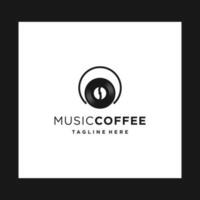 illustré logo à propos la musique et café conception inspiration. prime vecteur