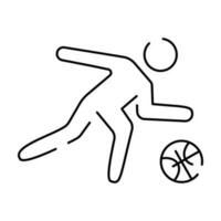 basketball ligne icône. vecteur signe sport symbole ligue isolé.