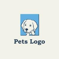 logo illustration représentant une chien, adapté pour une animal de compagnie entreprise vecteur