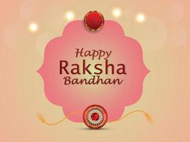 joyeux festival indien raksha bandhan avec cristal rakhi vecteur