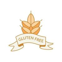 isolé gluten gratuit icône. grain symbole. vecteur illustration.