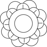 icône de contour de fleur vecteur